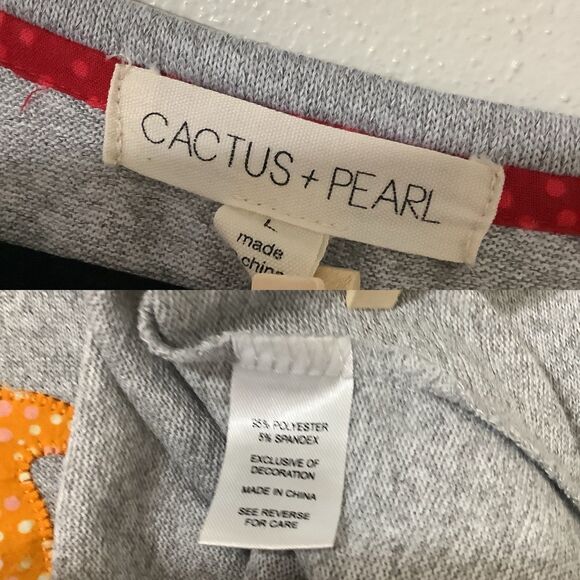 Autumn Fall Gnome Wearable Art Novelty Patchwork Oversized Lagenlook Top L - Picture 7 of 8